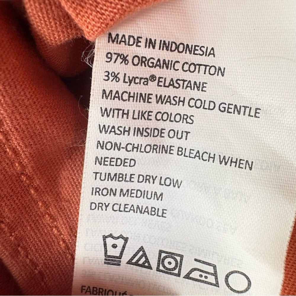 PrAna Organic Cotton Burnt Orange Elle Hiking Shorts Women's Sz 12 - Picture 3 of 8